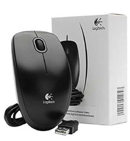 Logitech B100 Optical USB Mouse,Black (New)  B1G302