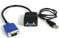 2 port VGA Splitter USB Powered                                           B1E617