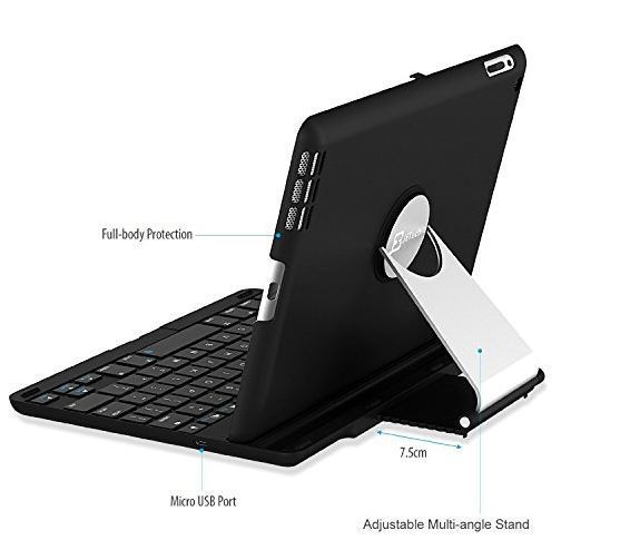 Jetech Ipad 2/3/4 Wireless Bluetooth Keyboard Case                              B1M313