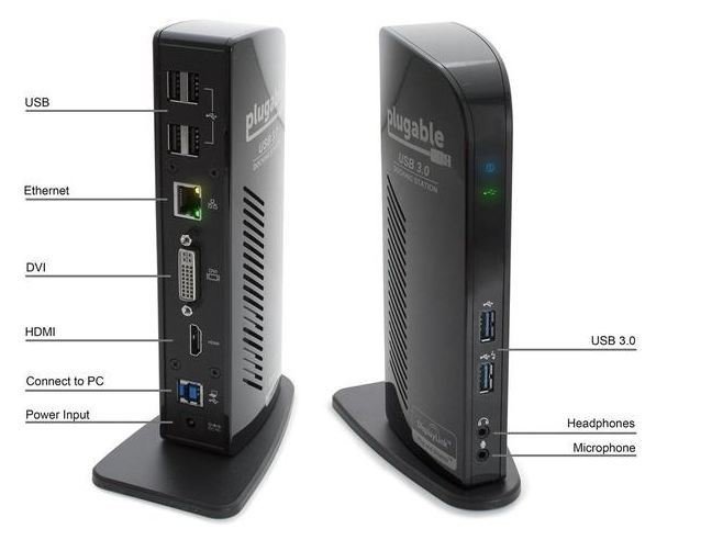 *USED* DisplayLink UD-3900 Dual Display USB 3.0 Docking Station       B1P314