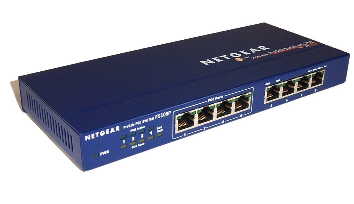 NETGEAR 8 Port 10/100 W/ 4 Ports PoE Switch                          B1A102