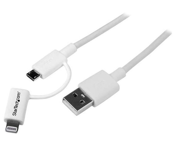 StarTech 1M Lightning or Micro to USB Combo Cable             B1E215