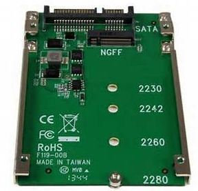 Startech M.2 NGFF SSD to SATA SSD Converter                                    B1D208