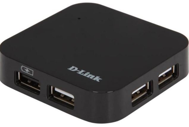 D-Link DUB-H4 Hi-Speed USB 2.0 4-Port Hub                       B1O212