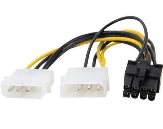 6 INCH LP4 TO 8 PIN PCI EXPRESS VIDEO CARD POWER ADAPTER       B1O309