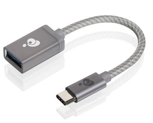 Charge &amp; Sync USB-C™ to USB Type-A Adapter - Space Gray for Mac/ChromeBook   B1E317