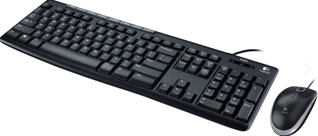 *Standard Issue* Logitech Wired Keyboard and Mouse Combo ( New Amazon number 920-002714 )      B1B202