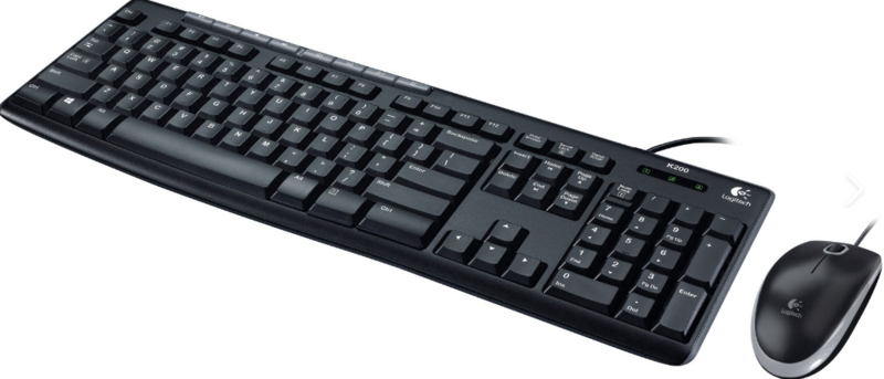 *Standard Issue* Logitech Wired Keyboard and Mouse Combo ( New Amazon number 920-002714 )      B1B202