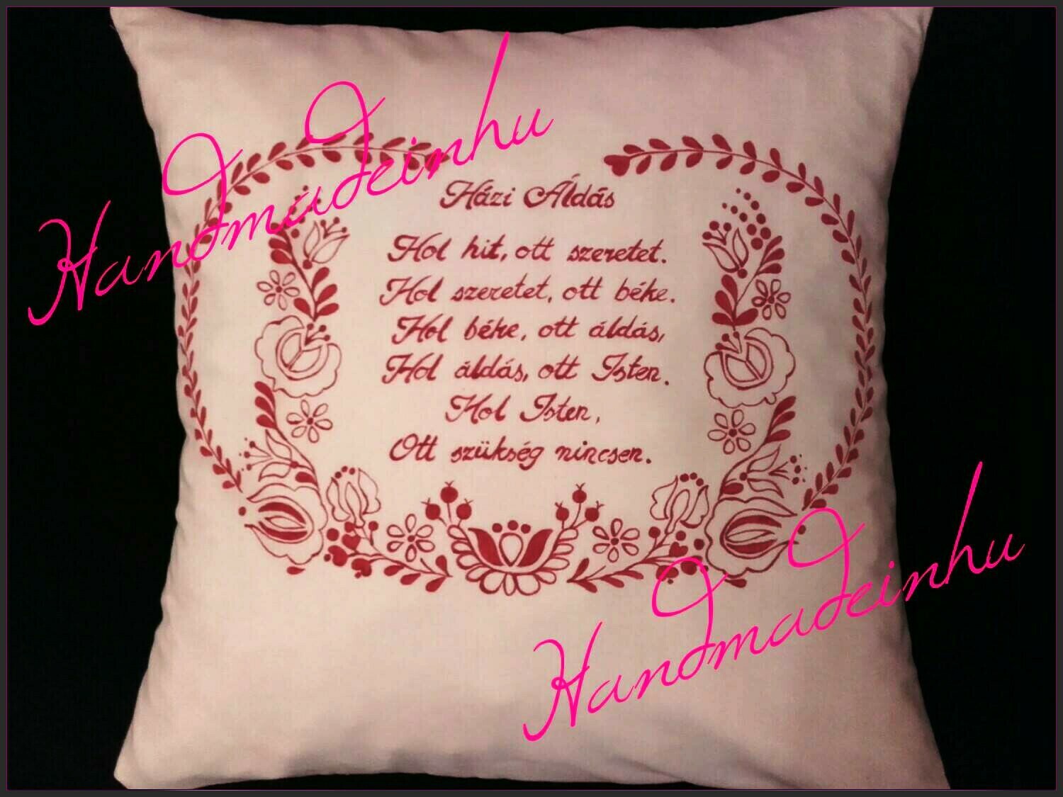 Egyedi feliratos párna 40x40cm-es
