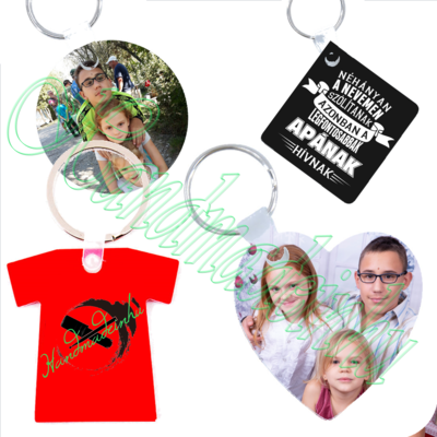 Egyedivé tehető műanyag kulcstartók, több féle