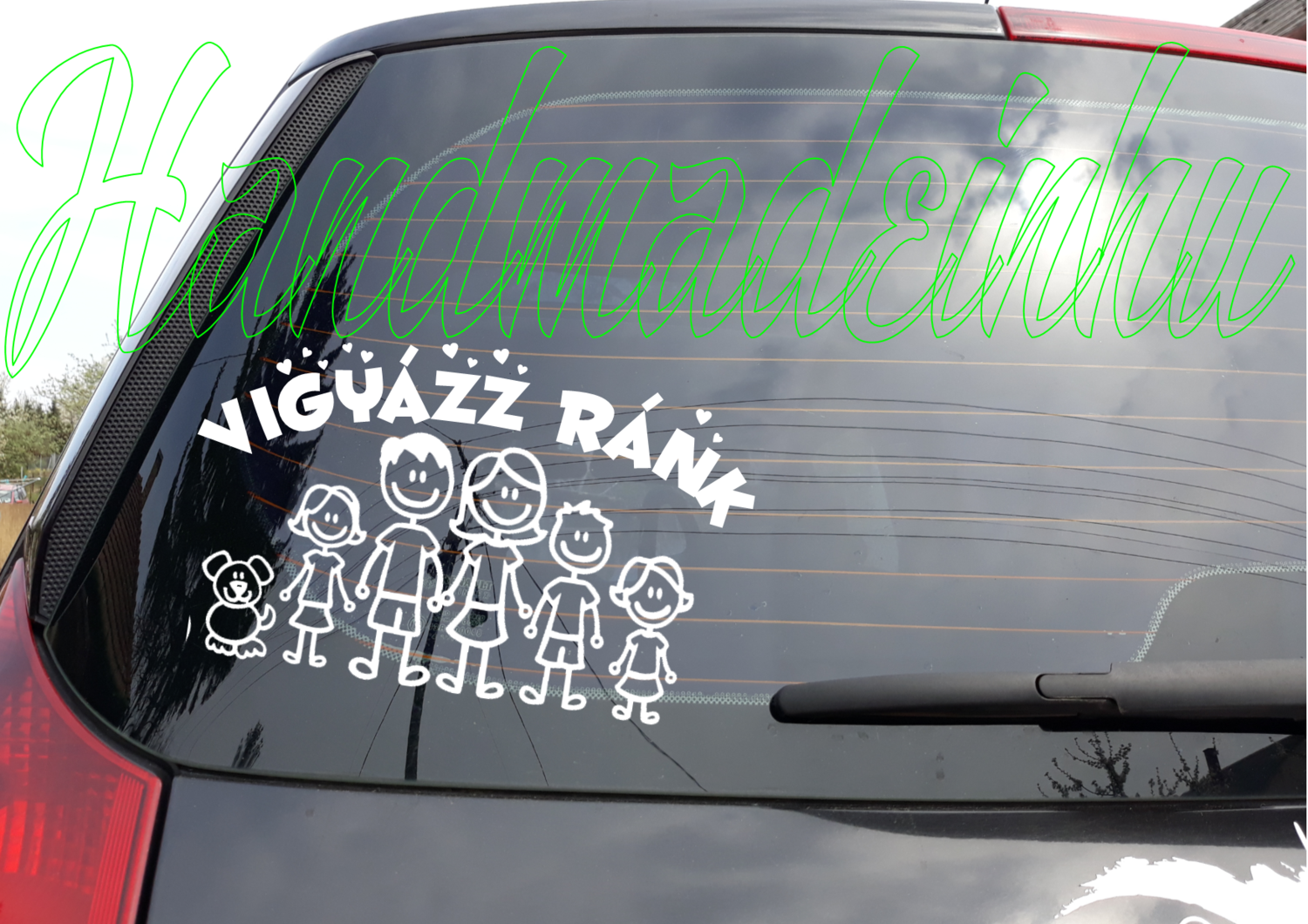 Autós családi matrica-