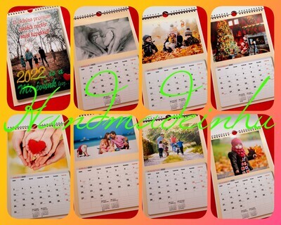 Fényképes Naptár, 13oldalas, egyedi dátumozással!