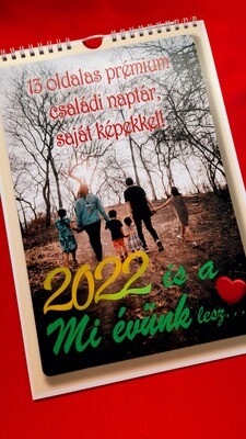 13 oldalas egyedi naptár