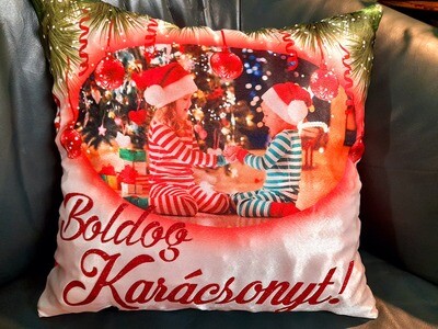Boldog Karácsonyt! fényképes párna