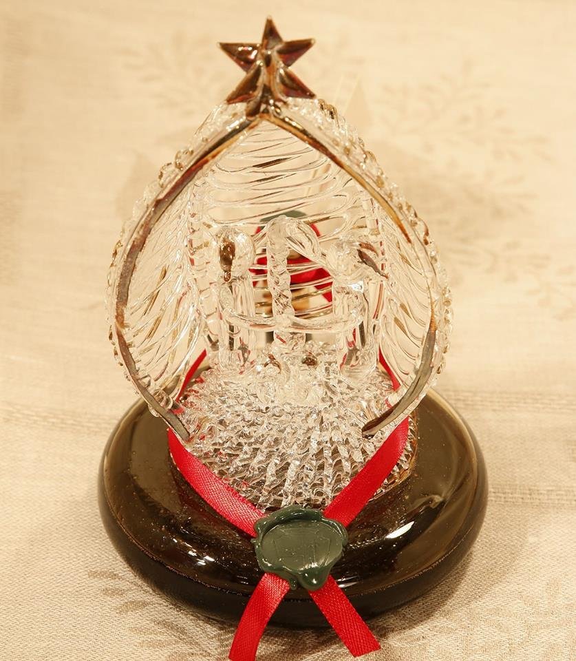 Presepe, bottiglia in vetro soffiato con Balsamico invecchiato 7 anni 100 ml