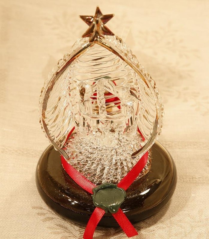 Presepe, bottiglia in vetro soffiato con Balsamico invecchiato 7 anni 100 ml