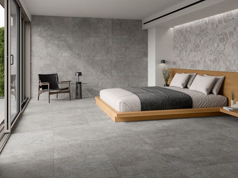 PORT VOLCAN Dark grey | Textura: Mate | Azulejo Porcelánico Piedra