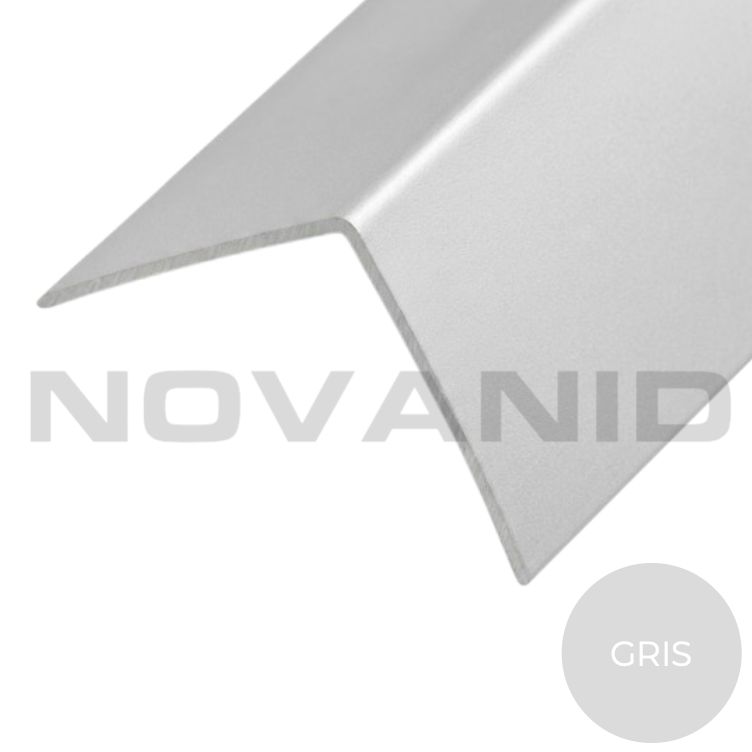Perfil Esquinero simple Aluminio mate 10x10x2400mm