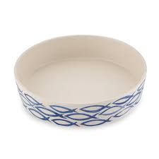 Bamboo Cat Bowl - Gone Fishing