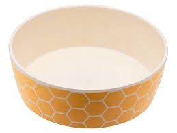 Bamboo dog bowl - Honeycomb (large)
