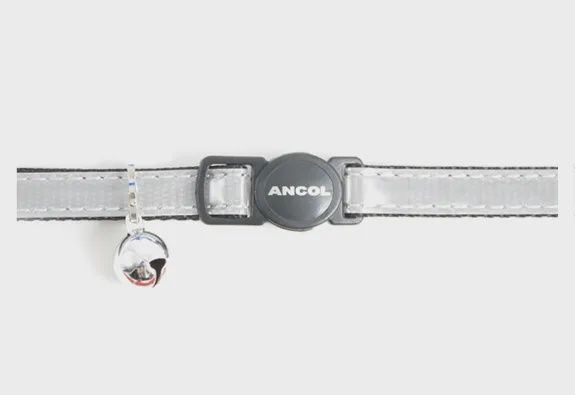 Safety Buckle Cat Collar Gloss Reflective Silver