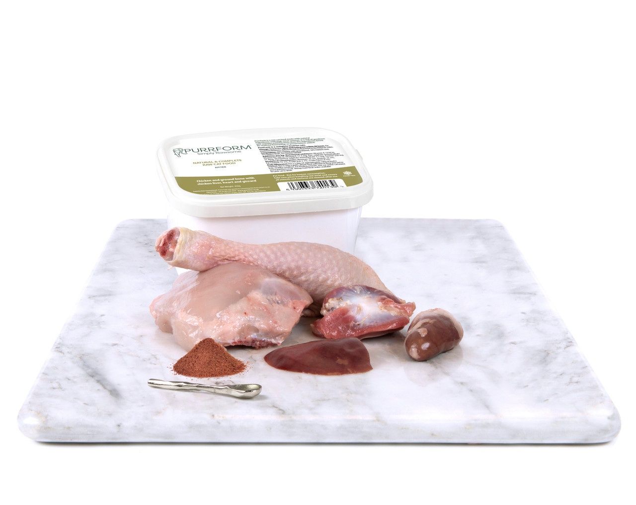 Purrform Chicken with Ground Bone with Chicken Liver, Heart &amp; Gizzard 450g Kitten