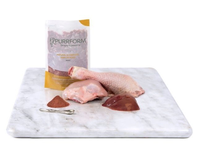 Purrform Chicken and Ground Bone with Liver 70g (Single Pouch)