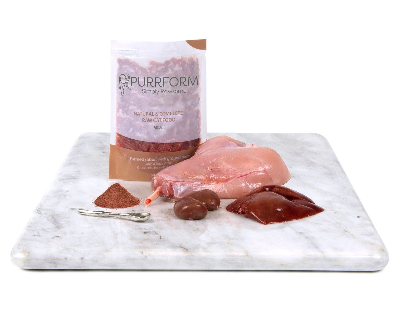 Purrform Farmed Rabbit with Ground Bone 70g (single pouch)