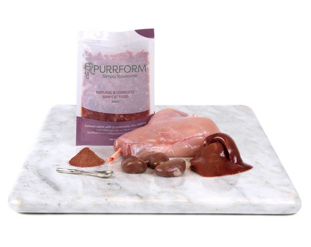 Purrform Farmed Rabbit with Ground Bone, Liver &amp; Kidney 70g (single pouch)