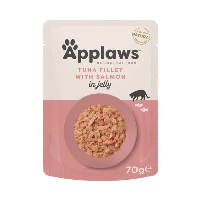 Applaws Tuna Fillet with Salmon in Jelly Pouch 70g