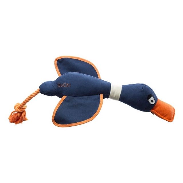 All For Paws Navy Canvas Duck Thrower