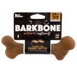 Pet Querks Bark Bone Peanut Butter Wood Chew Toy Small