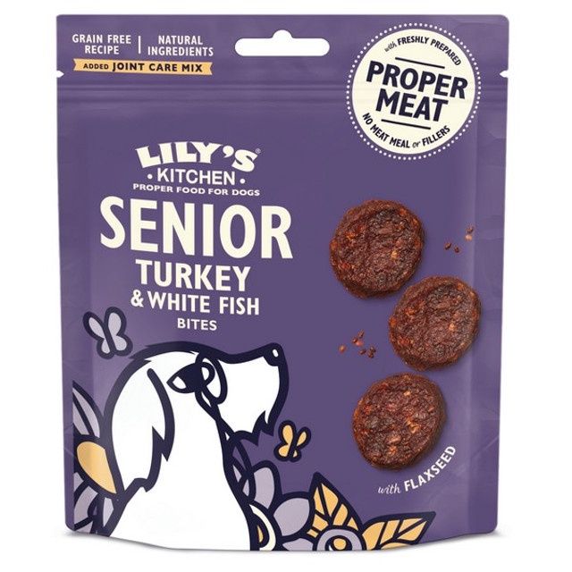 Lilys Kitchen - Senior Turkey &amp; White Fish Bites 70g