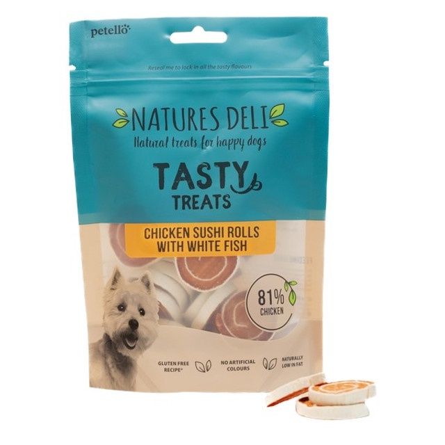 Natures Deli Chicken Sushi Rolls with White Fish 100g