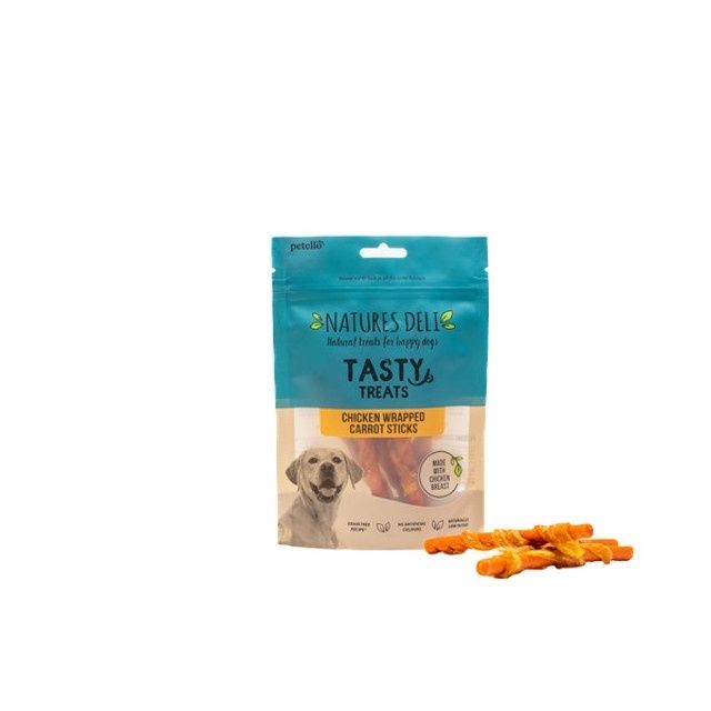 Natures Deli Chicken Wrapped Carrot Stick 100g