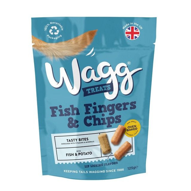 Wagg Treats Fish Fingers &amp; Chips 125g