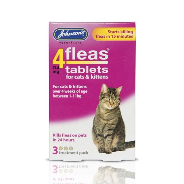 4Fleas Tablets Cat&amp;Kitten 3 Pack