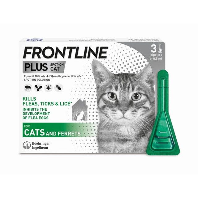 Frontline Plus Spot On Cat 3 Pipettes