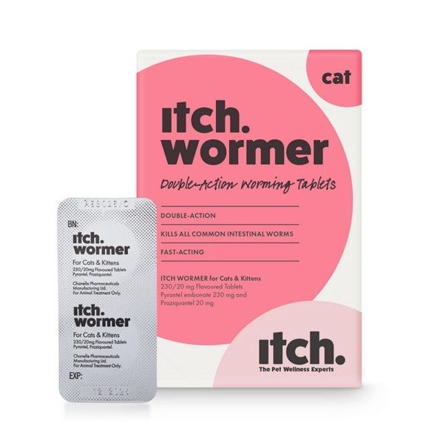 Itch Wormer Tablets for Cats 2 Pack