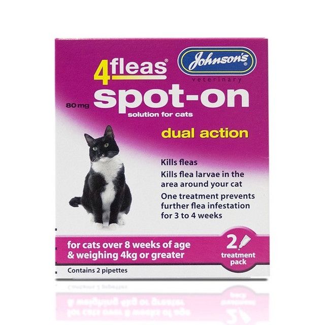 JVP 4Fleas Large Cat Spot On 2 Pk