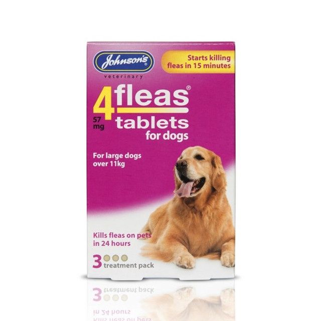 JVP 4 Fleas Dog Flea Tablets 3 Pack