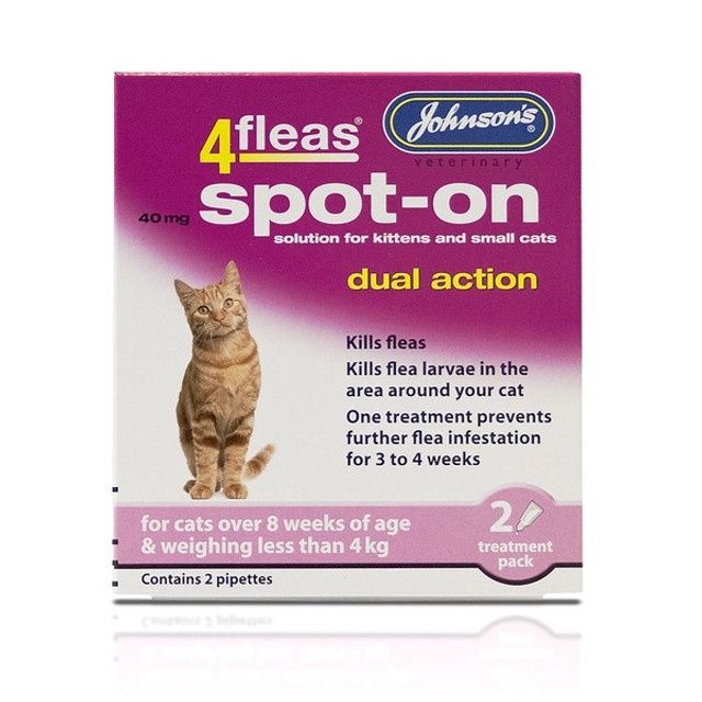 JVP 4Fleas Small Cat Spot On 2 Pk