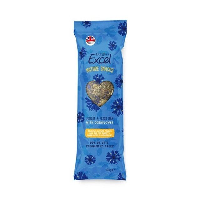 Burgess Excel Forage Feast Bar Cornflower 60g