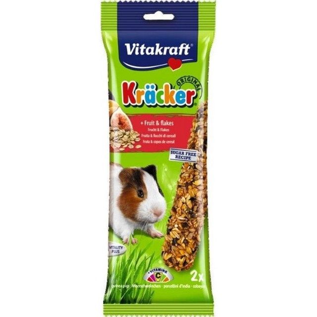 Vitakraft Kracker Guinea Pig Fruit-flakes 2 Pack