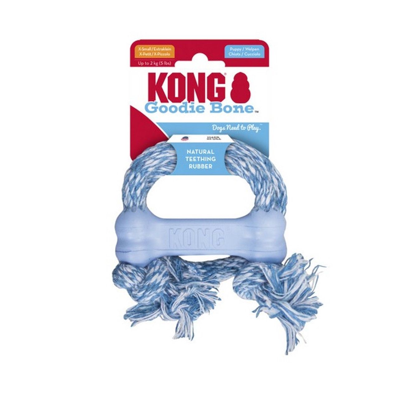 Kong Puppy Goodie Bone On Rope XS