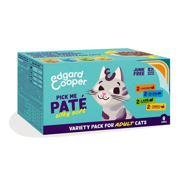 Edgard &amp; Cooper Cat Multipack Pate 680g