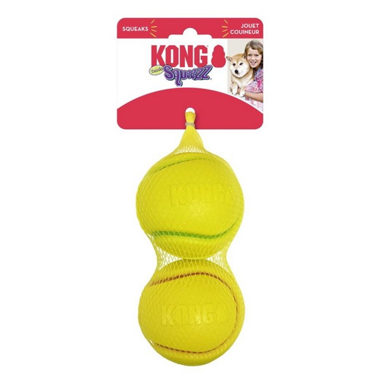 KONG Squeezz Tennis Assorted Medium 2pk