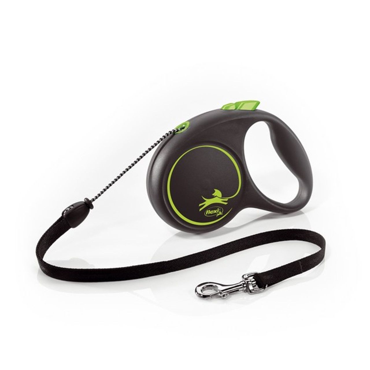 Flexi Black Design M Cord 5m Green