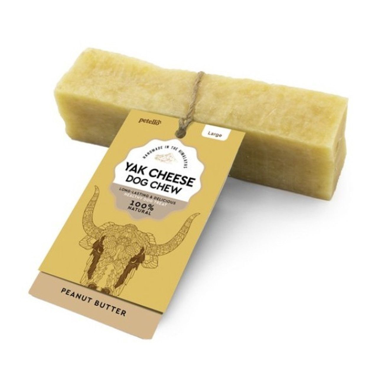 Petello Yak Cheese with Peanut Butter Dog Chew L