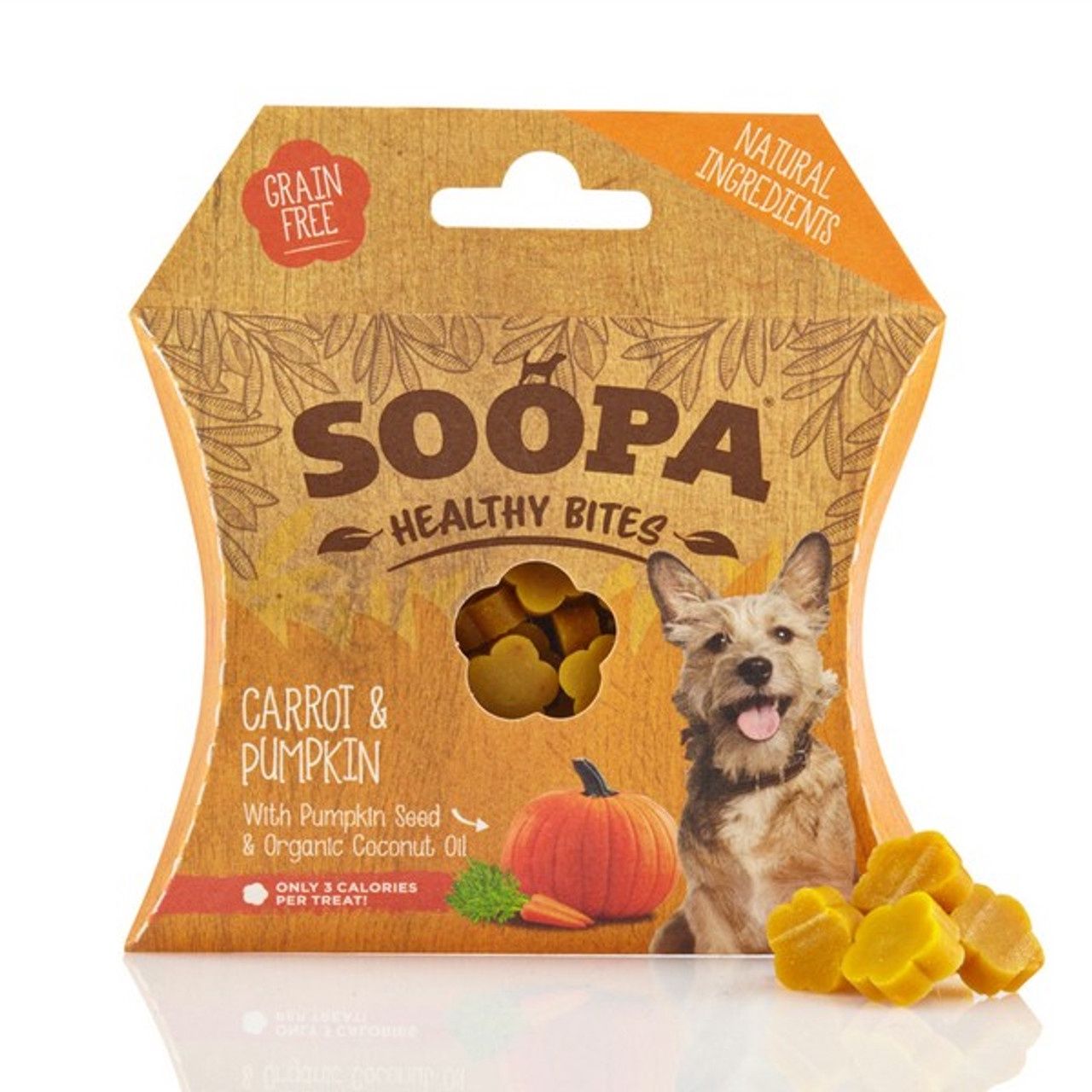 Soopa Carrot and Pumpkin Healthy Bites 50g Soopa Carrot and Pumpkin Healthy Bites 50g